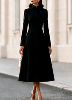 Kira - Women’s Stand Collar Long Sleeve Dress 3