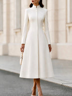 Kira - Women’s Stand Collar Long Sleeve Dress 5