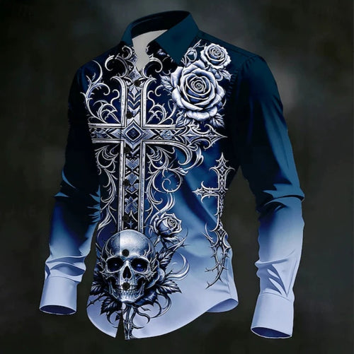 Adrien - Men's Halloween Graphic Long Sleeve Shirt 29