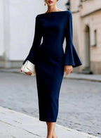 Alena -  Women’s Structured Long Sleeve Fitted Dress 5