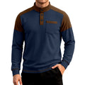 Alexander - Men's Long Sleeve Mock Neck Waffle Shirt 11