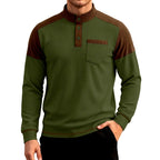 Alexander - Men's Long Sleeve Mock Neck Waffle Shirt 12