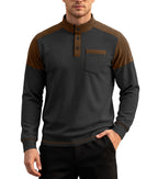 Alexander - Men's Long Sleeve Mock Neck Waffle Shirt 15