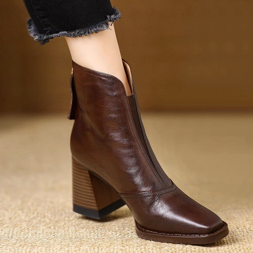 Amara - Women's Sleek Pointed Toe Ankle Boots 4