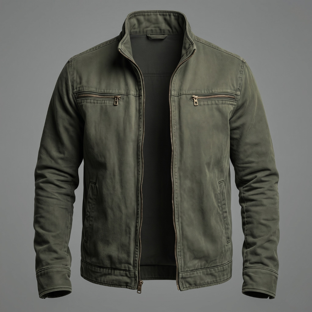 Axel - Men's Vintage-Washed Cotton Zip Jacket