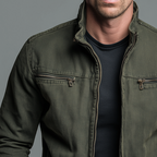 Axel - Men's Vintage-Washed Cotton Zip Jacket