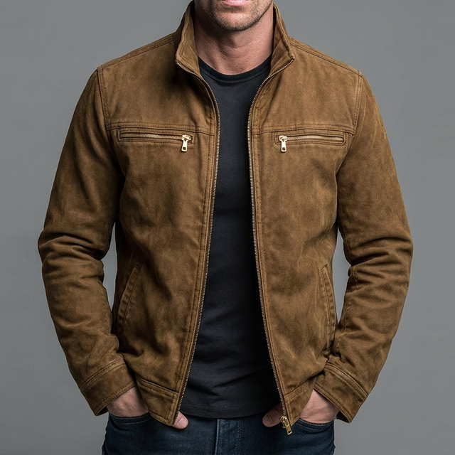 Axel - Men's Vintage-Washed Cotton Zip Jacket