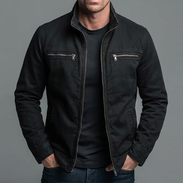 Axel - Men's Vintage-Washed Cotton Zip Jacket