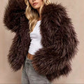 Blake - Women's Faux Fur Wide Collar Jacket