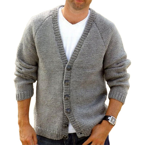 Cameron - Men's V-Neck Knit Button Cardigan 2