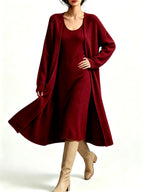 Caprice - Women's Sleeveless Dress and Longline Cardigan Set 6