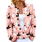 Charlize - Women's Halloween Graphic Button-Front Cardigan 2