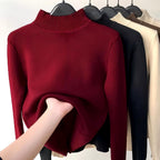 Claire - Women's Mock Neck Slim Knit Sweater