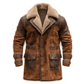 Colton – Men’s Western Long Coat with Shearling Collar 1