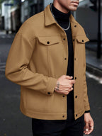 Cory - Men's Flap Pocket Collared Jacket 2