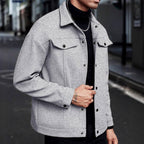 Cory - Men's Flap Pocket Collared Jacket 4