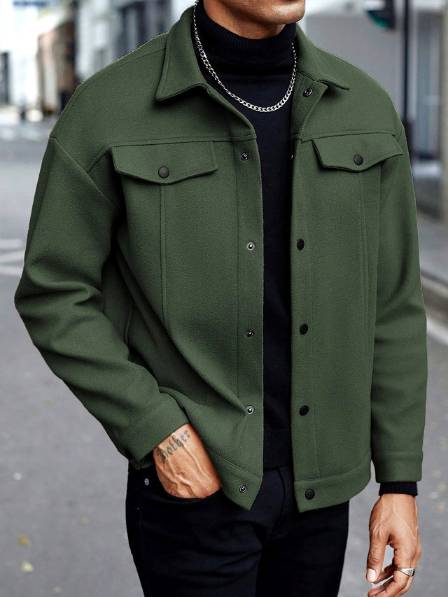 Cory - Men's Flap Pocket Collared Jacket 5