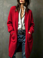 Cristy - Women's Long Knit Cardigan with Pockets 6