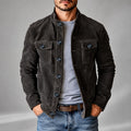 Darrin - Men's Retro Faux Suede Button-Up Jacket 1