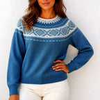Dora - Women's Festive Patterned Knit Sweater 4