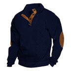 Edouard - Men's Cable Knit Elbow Patch Sweater 4