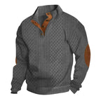 Edouard - Men's Cable Knit Elbow Patch Sweater 5
