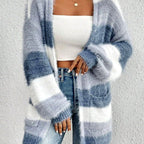 Fernanda - Women’s Color Block Oversized Knit Cardigan 1
