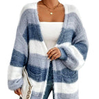 Fernanda - Women’s Color Block Oversized Knit Cardigan 5