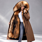 Filomena - Women's Oversized Fur Hood Long Parka Coat 2