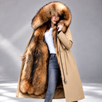 Filomena - Women's Oversized Fur Hood Long Parka Coat 5