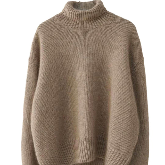 Francine - Women's Chunky Ribbed Turtleneck Sweater 11