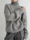 Francine - Women's Chunky Ribbed Turtleneck Sweater 2
