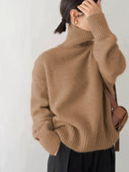 Francine - Women's Chunky Ribbed Turtleneck Sweater 6