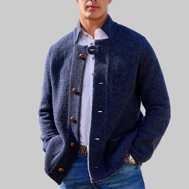 Frederick - Men's Wool Blend Stand Collar Jacket 2