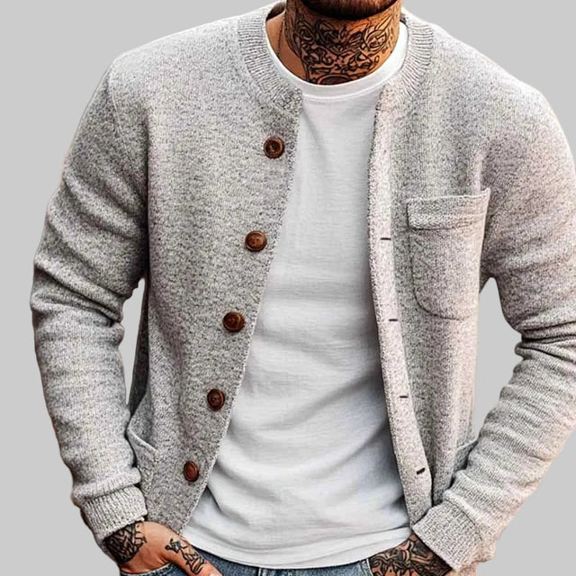 Gerald - Men's Round Neck Knit Cardigan 3