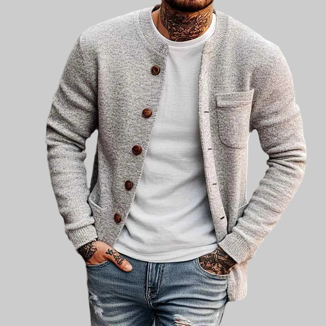 Gerald - Men's Round Neck Knit Cardigan 5