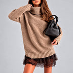 Hiroko - Women's Turtleneck Oversized Sweater 1