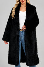 Jacqueline - Women's Faux Fur Longline Coat 12