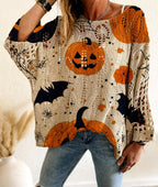 Jamie - Women's Crochet Halloween Graphic Sweater 2