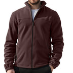 Jayden - Men's Stand Collar Fleece Jacket with Zip Pockets 9