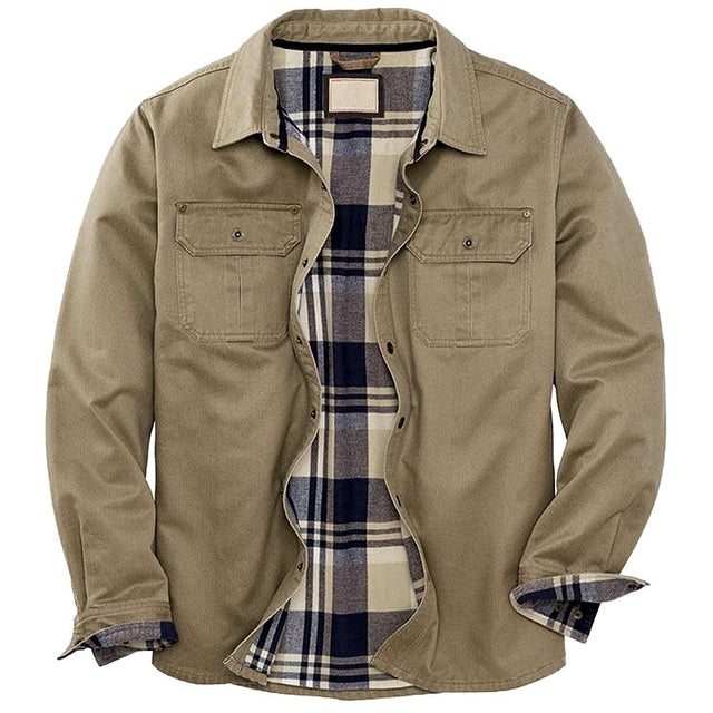 Jonathan - Men's Plaid Lined Shirt Jacket 5