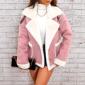 Katarina - Women's Suede Look Shearling Collar Jacket 1