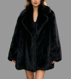 Katrina - Women's Plush Faux Fur Statement Coat