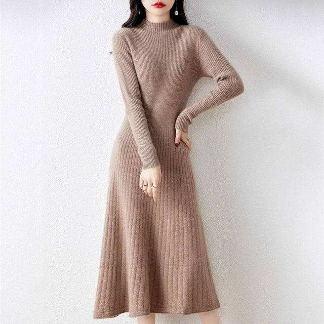 Marlene - Women's Fitted Ribbed Knit Dress 6