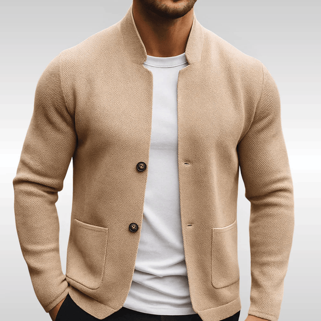 Matt - Men's Textured Knit Button Jacket