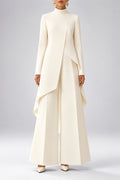 Mia - Women's Asymmetric Layered Trouser Set 2
