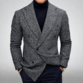 Nicholas - Men's Micro Check Double-Breasted Jacket