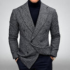 Nicholas - Men's Micro Check Double-Breasted Jacket