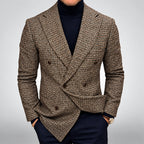 Nicholas - Men's Micro Check Double-Breasted Jacket
