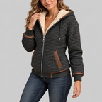 Rosalie - Women's Quilted Hoodie Jacket with Sherpa Lining